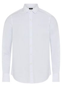 Langarmhemd Replay, Damen, Gr. 3XL, N-Gr, wei&szlig;, Web, Obermaterial: 97% Baumwolle, 3% Elasthan, unifarben, slim fit normal, 1-Knopf-Manschette, Hemden Langarmhemd, mit Kentkragen, Slim Fit