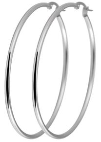 Adelia&acute;s Paar Creolen ADELIA&acute;S "Damen Ohrringe &iquest; Creole aus Edelstahl", silber, Ohrringe, Damen, Edelstahl, Paar Creolen