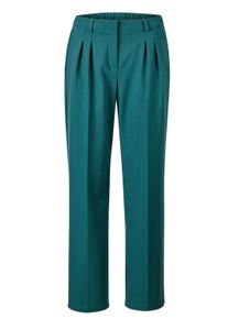 Chinohose GOLDNER "Kurzgr&ouml;&szlig;e Hose", Damen, Gr. 24, K-Gr, gr&uuml;n (dunkelgr&uuml;n), Obermaterial: 64% Polyester PES. 32% Viskose CV. 4% Elasthan EL., Hosen Chinohose