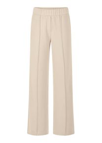Stoffhose GOLDNER "Kurzgr&ouml;&szlig;e Jersey-Culotte VERA mit Biesen", Damen, Gr. 22, K-Gr, beige (stein), Obermaterial: 67% Viskose CV. 27% Polyester PES. 6% Elasthan EL., Hosen Stoffhose