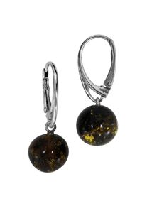 Paar Ohrh&auml;nger OSTSEE-SCHMUCK "- Klassisch 9 mm - Silber 925/000 - Bernstein" Gr. 28, silber (silber 925, silberfarben, wei&szlig;), Ohrringe, Damen, Silber 925 (Sterlingsilber), Paar Ohrh&auml;nger