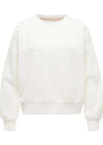 Rundhalspullover Ragwear "Sweater Wuss Solid", Damen, Gr. XS, beige (ivory), Obermaterial: 47% Polyester PES. 47% Modal CMD. 6% Elasthan EL., Rundhals, &Auml;rmel ohne &Auml;rmelschlitz B&uuml;ndchen, Pullover Rundhalspullover