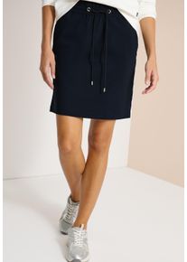 Minirock Cecil, Damen, Gr. XS (36), universal blau, Web, Obermaterial: 66% Baumwolle, 30% Polyester, 4% Elasthan, unifarben, k&ouml;rpernah kniefrei, R&ouml;cke Minirock, Sommerrock mit Streifendetail