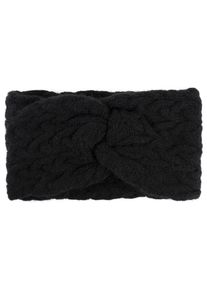 Stirnband styleBREAKER "Strick Stirnband mit Zopfmuster und Twist Knoten", Damen, schwarz, Obermaterial: 100% Polyacryl PAN., Modisch, M&uuml;tzen Stirnband