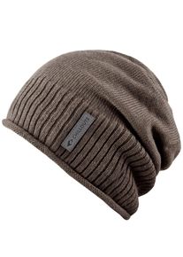 Beanie Chillouts "Etienne Hat", Damen, braun (walnut), Strick, Baumwolle, unifarben, M&uuml;tzen Beanie, Strickbeanie mit Rollkante