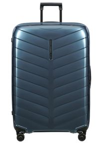 Hartschalen-Trolley Samsonite "ATTRIX, verschiedene Gr&ouml;&szlig;en und Farben", Damen, Gr. B/H/T: 55cm x 81cm x 32cm 120 l, blau (steel blau), Polypropylen, Strukturmuster, Koffer Hartschalen-Trolley, aus Polypropylen, mit Bodenfach, Rei&szlig;verschlussfach und Tasche