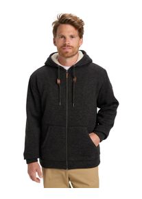 Kapuzensweatshirt Quiksilver "Keller Sherpa", Damen, Gr. L, schwarz heather, Obermaterial: 100% Microfaser;, Sweatshirts Kapuzensweatshirt