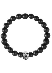 Adelia&acute;s Kettenanh&auml;nger ADELIA&acute;S "Unisex Anh&auml;nger &iquest; Totenkopfanh&auml;nger aus Edelstahl mit Achat", schwarz, Schmuckanh&auml;nger, Damen, Edelstahl, Kettenanh&auml;nger