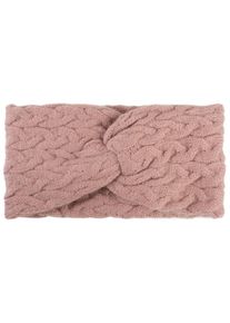 Stirnband styleBREAKER "Strick Stirnband mit Zopfmuster und Twist Knoten", Damen, rosa (altrose), Obermaterial: 100% Polyacryl PAN., Modisch, M&uuml;tzen Stirnband