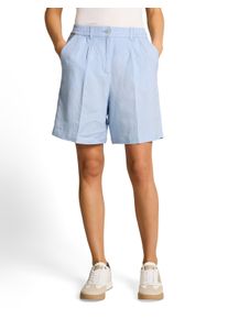 Webshorts Tom Tailor, Damen, Gr. 46, N-Gr, kentucky blau, Web, Obermaterial: 55% Lyocell, 45% Viskose. Futter: 100% Viskose, unifarben, kurz, Hosen Webshorts, mit Viskose