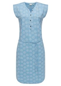 Sommerkleid Ragwear "Sommerkleid Zofka", Damen, Gr. XXL, N-Gr, blau (light blau), Obermaterial: 50% Lyocell CLY. 50% Baumwolle CO(Bio). Obermaterial: 100% Baumwolle CO., Kleider Sommerkleid