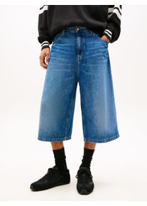 Shorts Tommy Jeans "THEO", Damen, Gr. 30, N-Gr, denim schwarz, Denim/Jeans, Obermaterial: 100% Baumwolle, unifarben, relaxed fit kniebedeckend, Hosen Shorts, Relaxed fit mit Taschen