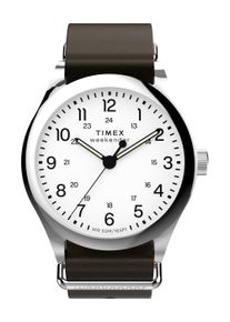 Quarzuhr Timex "WEEKENDER NEW ENGLAND", braun, Armbanduhren, Herren, Quarzuhr, Armbanduhr, Herrenuhr, Lederarmband, Leuchtzeiger, analog