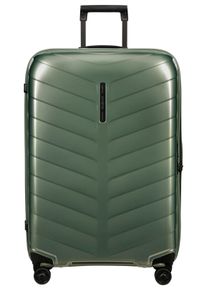 Hartschalen-Trolley Samsonite "ATTRIX, verschiedene Gr&ouml;&szlig;en und Farben", Damen, Gr. B/H/T: 51cm x 75cm x 30cm 97 l, gr&uuml;n (basil gr&uuml;n), Polypropylen, Strukturmuster, Koffer Hartschalen-Trolley, aus Polypropylen, mit Bodenfach, Rei&szlig;verschlussfach und Tasche