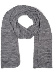 Strickschal styleBREAKER "Langer Strick Schal mit Wellen Strickmuster", Damen, grau, Obermaterial: 100% Polyacryl PAN., Modisch, Modet&uuml;cher Strickschal
