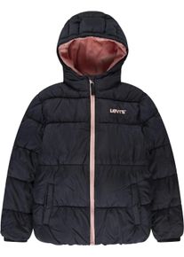 Winterjacke LEVI'S KIDS "LVG CORE BATWING PUFFER", M&auml;dchen, Gr. 14 (158), schwarz (caviar), Web, Obermaterial: 100% Polyester, unifarben, regular fit normal, elastischer Bund, Jacken Winterjacke, for GIRLS