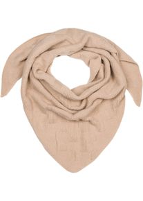 Strickschal styleBREAKER "Strick Dreiecktuch Schachbrett Strickmuster", Damen, grau (taupe), Obermaterial: 80% Viskose CV. 20% Wolle WO., Modisch, Modet&uuml;cher Strickschal