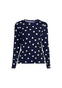 LANDS' END Schnelltrocknendes UPF 50 Sonnenschutz-Badeshirt, Damen,  Blau, Nylon-Mischung, by Lands' End
