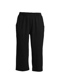 LANDS' END Interlock-Caprihose mit Dehnbund, Damen,  Schwarz, Baumwolle, by Lands' End