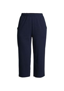 LANDS' END Interlock-Caprihose mit Dehnbund, Damen,  Blau, Baumwolle, by Lands' End
