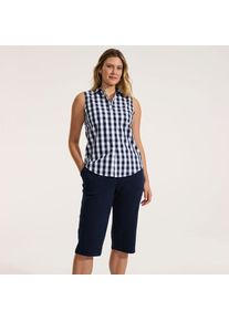 LANDS' END Sport Knit Caprihose, Damen,  Blau, Baumwolle, by Lands' End