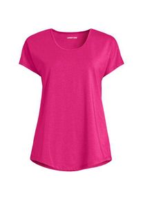 LANDS' END Shirt aus Baumwolle/Modal-Mix mit Ballett-Ausschnitt, Damen,  Pink, Baumwolle Modal, by Lands' End