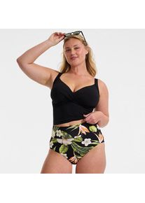 LANDS' END Bikinihose zum Umschlagen, High Waist, f&uuml;r Damen in Plus-Gr&ouml;&szlig;e, Damen, size: plus, Schwarz, Elasthan/Nylon-Mischung, by Lands' End
