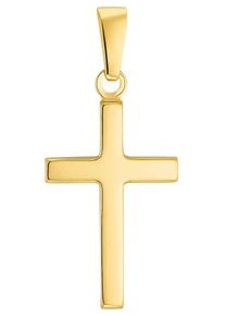 Kreuzanh&auml;nger Amor "2028014", gold (gelbgoldfarben), Schmuckanh&auml;nger, Damen, Gelbgold 375, 0,44 g, Kreuzanh&auml;nger, Made in Germany