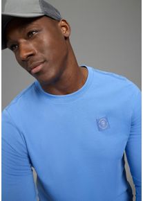 Rundhalsshirt DELMAO, Herren, Gr. 3XL (64/66), hellblau, Single Jersey, Obermaterial: 100% Baumwolle, unifarben, Basic, Basic schmal, Rundhals, Rippb&uuml;ndchen, Shirts Rundhalsshirt, mit Markenlabel