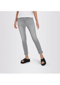 7/8-Jeans MAC "Dream Summer", Damen, Gr. 44, L&auml;nge 28, grau (light grau used), Denim/Jeans, Obermaterial: 75% Baumwolle, 12% Modal, 9% Polyester, 4% Elasthan, figurbetont kn&ouml;chelfrei, Jeans 7/8-Jeans, verk&uuml;rzt mit Schlitz am Saum