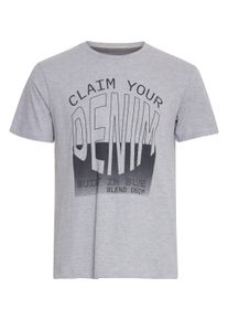 T-Shirt Blend "T-Shirt BHTee", Herren, Gr. XL, grau (stone mix), Obermaterial: 100% Baumwolle CO., regular fit normal, Rundhals, Shirts T-Shirt