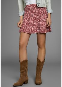 Hosenrock Laura Scott, Damen, Gr. 44, rot (rot, gemustert), Single Jersey, Obermaterial: 95% Viskose, 5% Elasthan, bedruckt, figurumspielend mini, R&ouml;cke Hosenrock, mit bequemen Gummizug-Bund