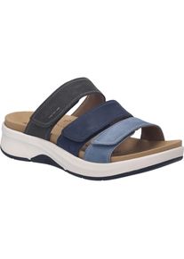 Sandale Josef Seibel "Estelle 11, slate blue-multi", Damen, Gr. 42, blau (slate blau, multi), Obermaterial: 100% Rindsleder Leather cow., Schuhe Sandale