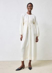 bonprix Maxikleid aus reinem Leinen, wei&szlig;, Gr.50, Ideal f&uuml;r den Fr&uuml;hling! Bequemes Maxikleid aus reinem Leinen
