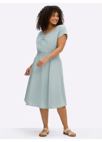 sheego Gro&szlig;e Gr&ouml;&szlig;en Sommerkleid aus Musselin, kalkmint, Gr&ouml;&szlig;e 48 - Damen