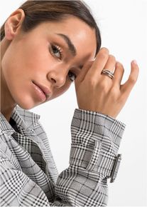 bonprix Ring veredelt mit Glaskristallen, silber, Gr.22, Eleganter Ring veredelt mit Kristallsteinen