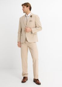 bonprix Hochzeitsanzug (4tlg. Set) mit Weste und Krawatte Regular Fit, braun, Gr.46, Klassischer Hochzeitsanzug im Regular Fit mit passender Weste, eleganter Hose und Krawatte