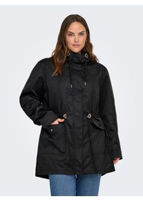 Only sheego Gro&szlig;e Gr&ouml;&szlig;en Regenmantel, black, Gr&ouml;&szlig;e L - Damen