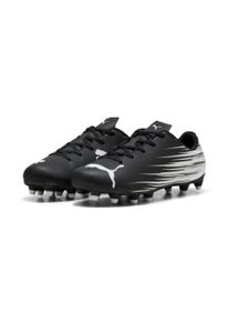 Fu&szlig;ballschuh Puma "ATTACANTO II FG/AG JR", Kinder, Gr. 34, schwarz-wei&szlig; (Puma schwarz, Puma wei&szlig;), Synthetik, bedruckt, Schuhe Fu&szlig;ballschuh, f&uuml;r Rasen- und Kunstrasenpl&auml;tze, f&uuml;r Jugendliche