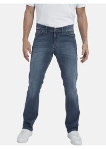 5-Pocket-Jeans Jan Vanderstorm "Tiefbundjeans PEEKE", Herren, Gr. 35, N-Gr, blau, Obermaterial: 98% Baumwolle CO. 2% Elasthan EL., Hosen 5-Pocket-Jeans