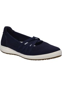 Ballerina Josef Seibel "Caren 67, indigo", Damen, Gr. 41, blau (indigo), Obermaterial: 80% Rindsleder Leather cow. 20% Textilmaterial TEXMAT., Schuhe Ballerina