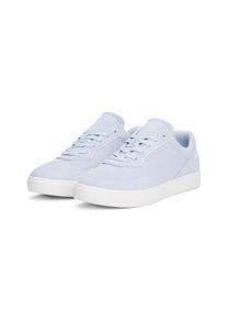 Plateausneaker Tommy Hilfiger "CASUAL SUEDE SNEAKER", Damen, Gr. 37, blau (hellblau), Nubukleder, Schuhe Plateausneaker, Freizeitschuh, Halbschuh, Schn&uuml;rer mit weich gepolstertem Schaftrand