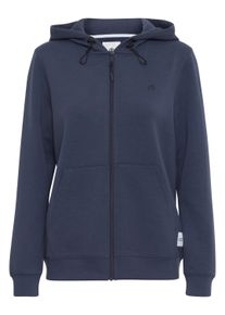 Sweatjacke North Bend "Sweatjacke NBTara", Damen, Gr. 36, blau (blau nights), Obermaterial: 78% Polyester PES. 17% Viskose CV. 5% Elasthan EL., Sweatjacken Sweatjacke