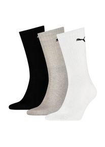 Sportsocken Puma "UNISEX LIGHT CREW SOCK", Herren, Gr. 35-38, wei&szlig; (wei&szlig;, grau, schwarz), Baumwollmischung, elastisch, Socken Sportsocken, Mit flacher Zehennaht