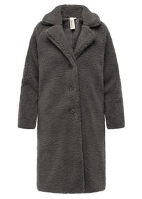 Fellimitatmantel Ragwear "Fellimitatmantel Tedyco YOUMODO", Damen, Gr. XL, grau (stone grau), Obermaterial: 100% Polyester PES. Obermaterial: Futter: 100% Polyester PES., M&auml;ntel Fellimitatmantel