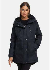 Winterjacke Navahoo "Navahoo Winterfunke Damen Winterjacke N038", Damen, Gr. XS, blau (navy), Obermaterial: 100% Baumwolle CO., Jacken Winterjacke
