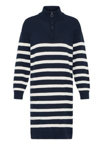 Strickkleid oxmo "Strickkleid OXFsanva", Damen, Gr. XL, N-Gr, blau (night sky mix), Obermaterial: 70% Baumwolle CO. 30% Polyester PES., Kleider Strickkleid