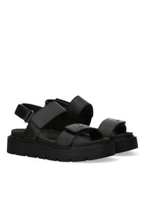 Sandale Tommy Hilfiger, M&auml;dchen, Gr. 40, schwarz, Synthetik, Textil, Schuhe Sandale, Klettschuh, Sommerschuh mit Logo-Schmuckelement