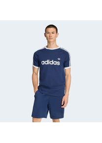 T-Shirt adidas originals "3-STREIFEN RINGER, SCHMAL GESCHNITTEN", Damen, Gr. M, night indigo, Obermaterial: 100% Baumwolle, Rundhals, Shirts T-Shirt