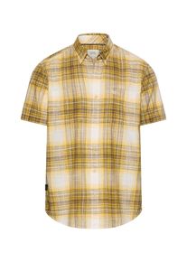 Karohemd Camel Active, Herren, Gr. L, N-Gr, sun gelb, Web, Obermaterial: 100% Baumwolle, kariert, normal h&uuml;ftbedeckend, Rundhals, Hemden Karohemd, kurzarm, mit Button-Down-Kragen